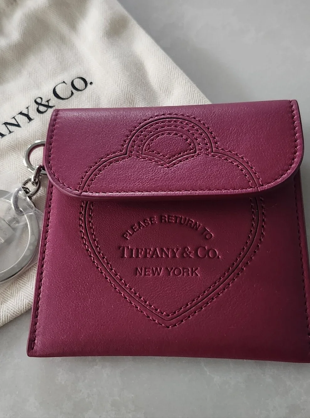 New Return To Tiffany Keychain Wallet/Coin Purse